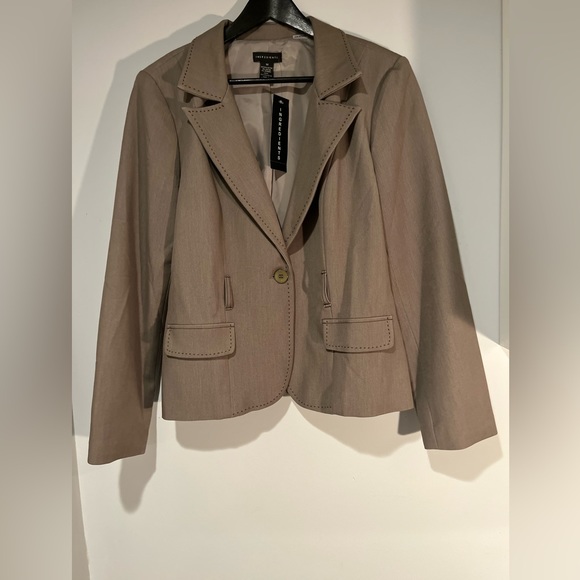 Brand-name INGREDIENTS, Tan blazer jacket, US 14 with one button in the front - Picture 3 of 8